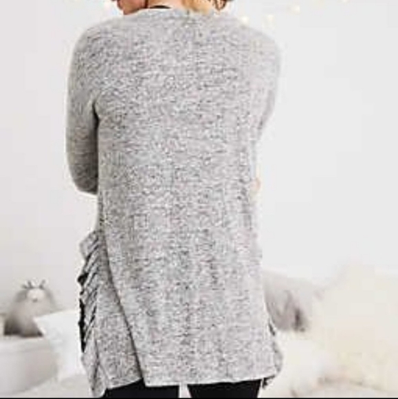 Aerie "Just Add Leggings" Knit Tunic Top with Side Ruffle sz S - Picture 2 of 7